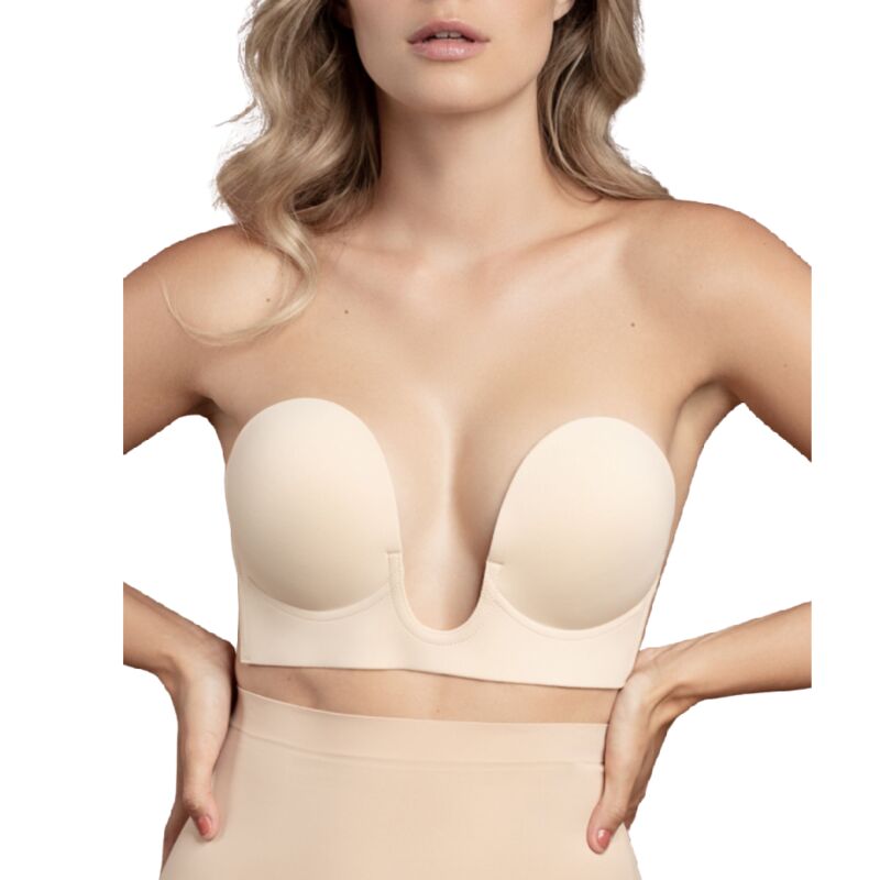 BYE-BRA - SOUTIEN-GORGE SANS BRETELLES EN U BEIGE BONNET C