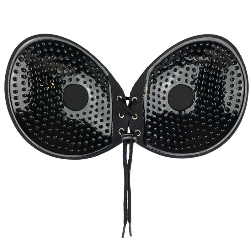 BYE-BRA - SOUTIEN-GORGE ADHÉSIF ENTRECROISÉ NOIR BONNET A