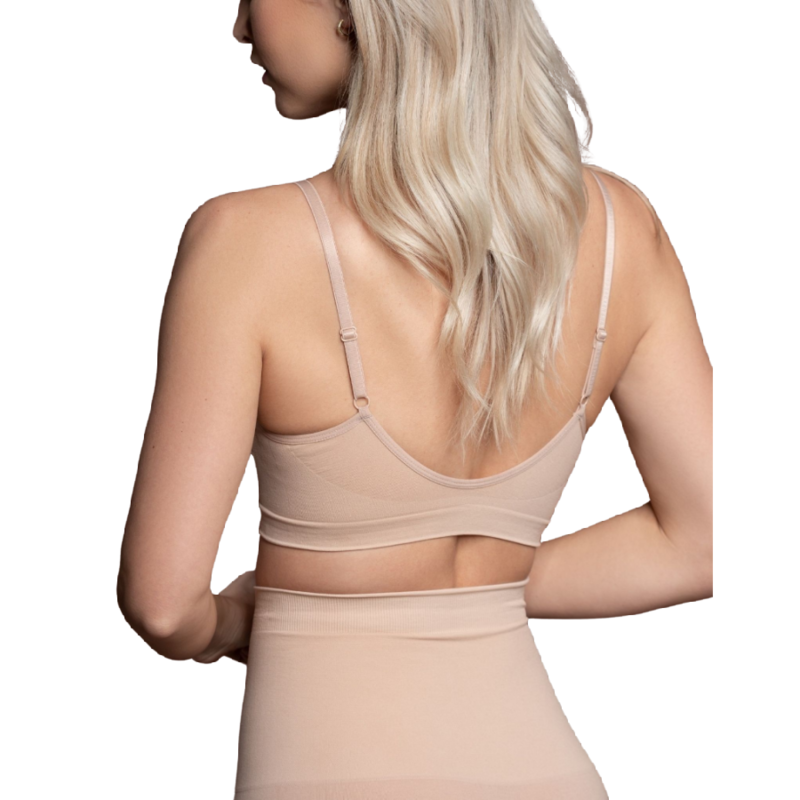 BYE-BRA - MEDIUM CONTROL SEAMLESS BRA BEIGE SIZE L