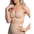 BYE-BRA - MEDIUM CONTROL SEAMLESS BRA BEIGE SIZE L