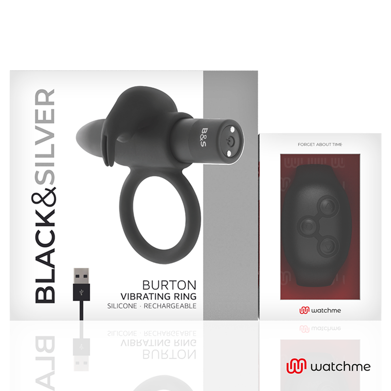 BLACK&SILVER - BURTON TÉLÉCOMMANDE ANNEAU PÉNIS WATCHME