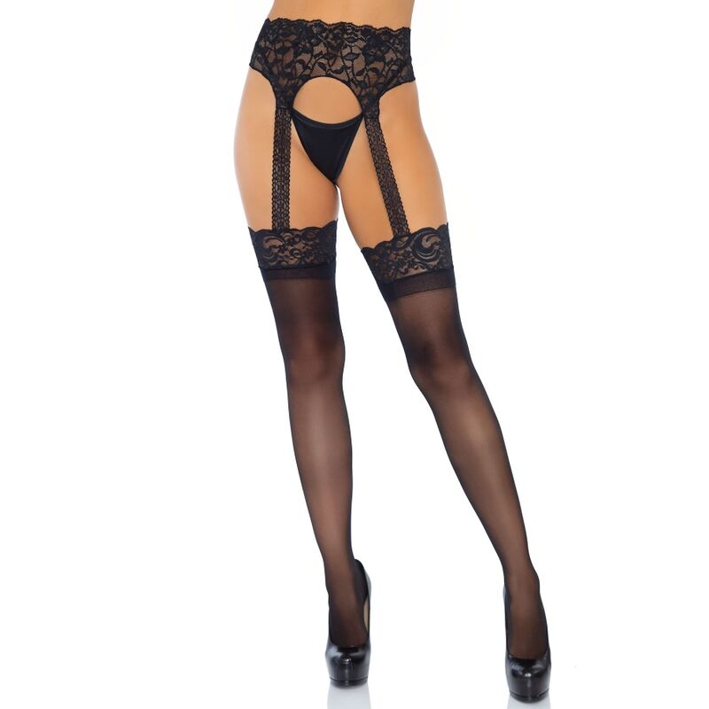 LEG AVENUE - MEDIAS CON LIGUERO OPACAS TALLA ÚNICA