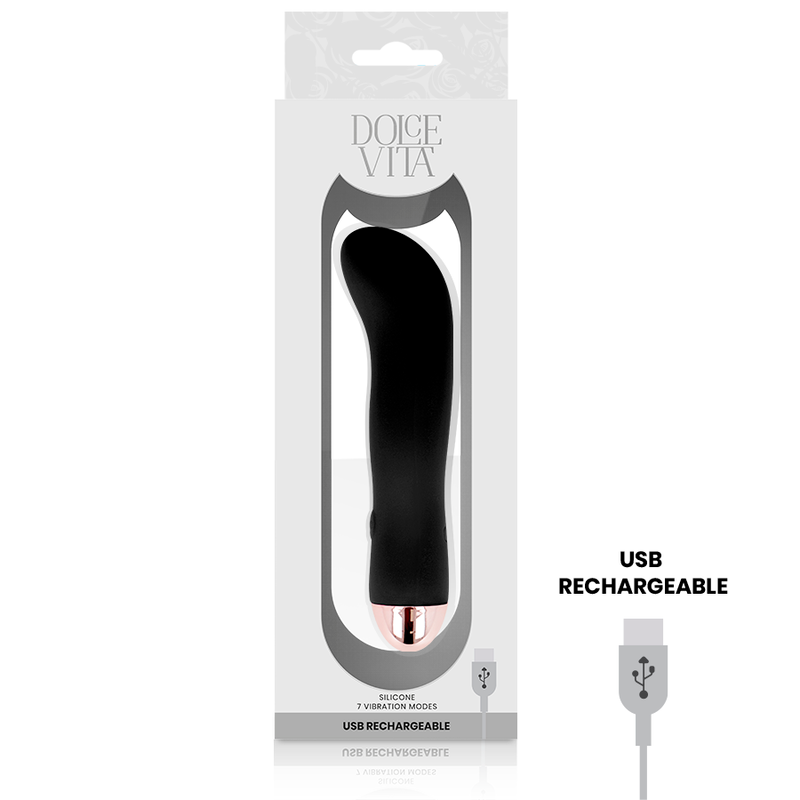 DOLCE VITA - VIBREUR RECHARGEABLE TWO NOIR 7 VITESSES