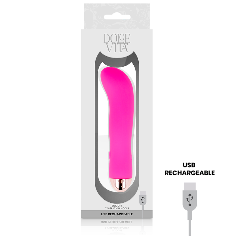 DOLCE VITA - VIBREUR RECHARGEABLE TWO ROSE 7 VITESSES