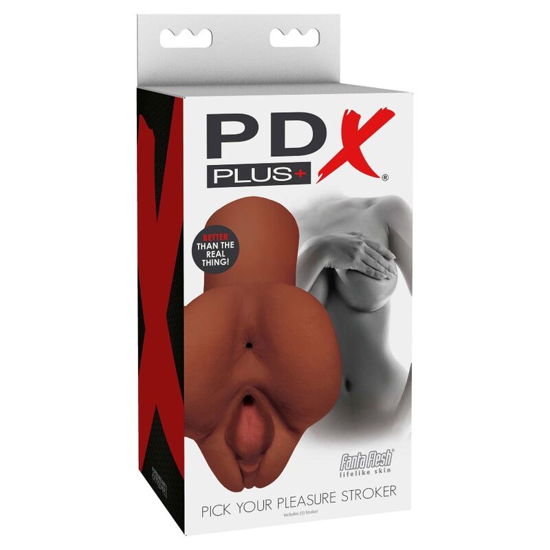 PDX PLUS - MASTURBATEUR DOUBLE PLAISIR MARRON