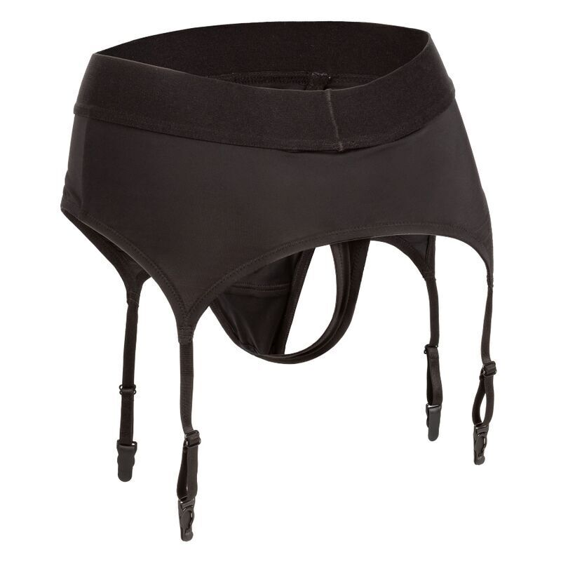 CALEXOTICS - BOUNDLESS HARNESS THONG WITH GARTER BELT S/M