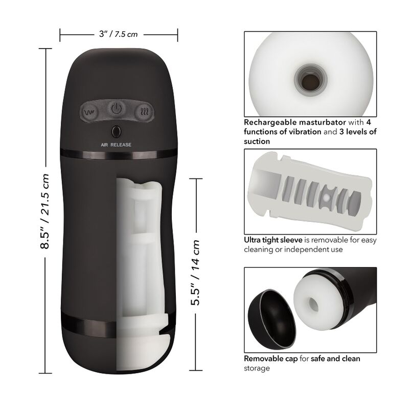CALEXOTICS - MASTURBATEUR OPTIMUM POWER AVEC VIBRATIONS ET SUCCION