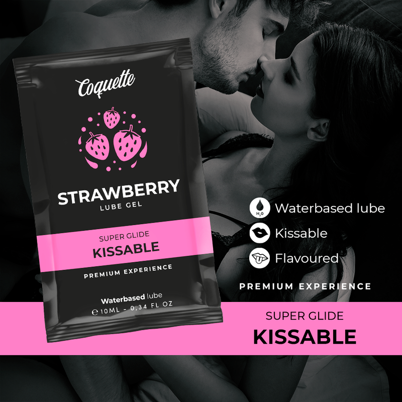 COQUETTE CHIC DESIRE - LUBRIFIANT DE POCHE KISSABLE À BASE D'EAU FRAISE 10 ML