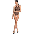 PASSION - WOMAN BS087 BODYSTOCKING BLACK ONE SIZE