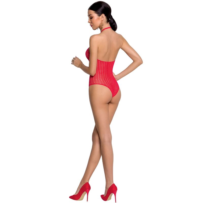 PASSION - WOMAN BS088 BODYSTOCKING ROUGE TAILLE UNIQUE