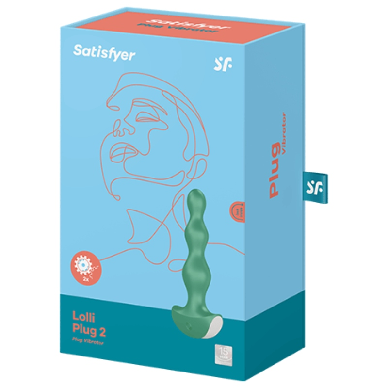 SATISFYER - LOLLI PLUG 2 PLUG VIBRATEUR VERT