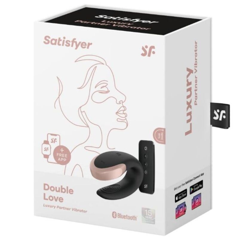 SATISFYER - APP DOUBLE LOVE VIBREUR DE COUPLE LUXE NOIR