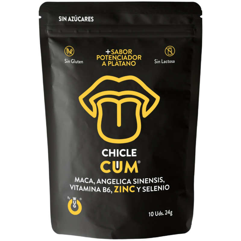 WUG CUM – Chewing-gum fonctionnel saveur banane pour booster la fertilité, la vitalité et l'énergie masculine