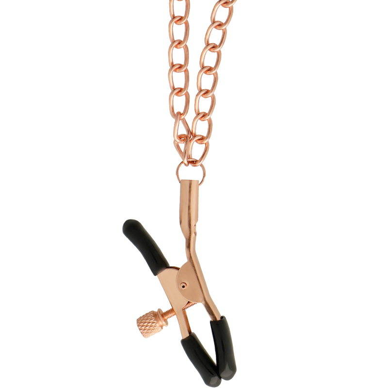 BEGME - COLLIER BLACK EDITION AVEC CHAÎNES ET PINCES À TÉTONS DOUBLÉES DE NÉOPRÈNE