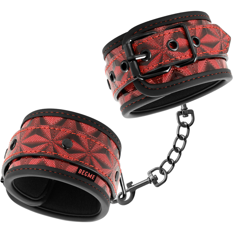 BEGME - RED EDITION NEOPRENE-LINED HANDCUFFS