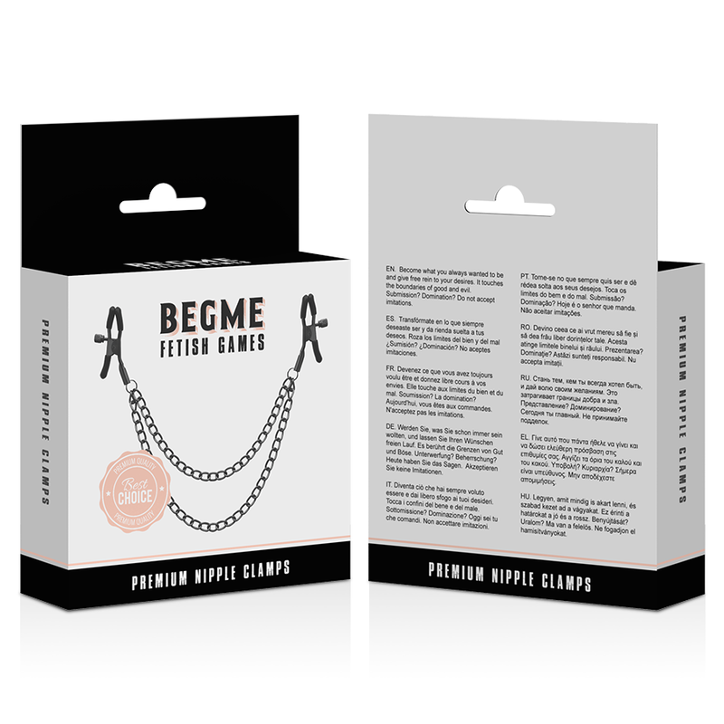 BEGME - ÉDITION ROUGE PINCES À PÉZONS AVEC CHAÎNE
