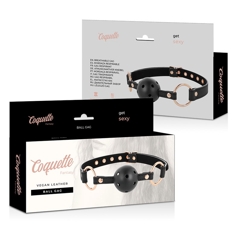 COQUETTE CHIC DESIRE - BÂILLON FANTAISIE EN CUIR VÉGÉTALIEN RESPIRANT
