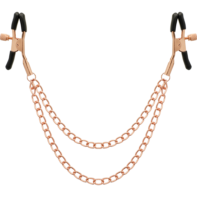COQUETTE CHIC DESIRE - FANTASY PINCES MÉTALLIQUES SEINS AVEC CHAÎNE