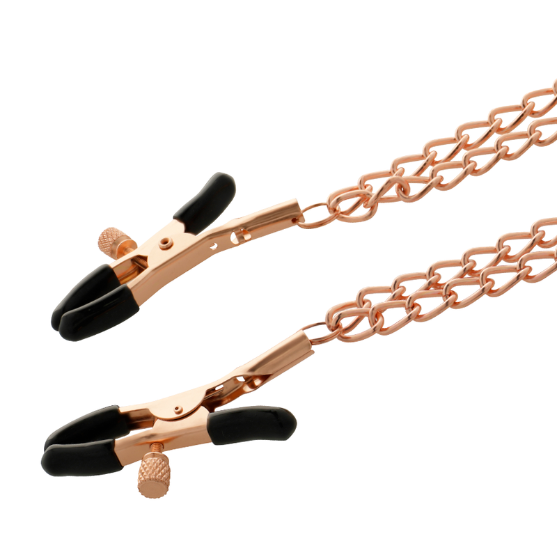 COQUETTE CHIC DESIRE - FANTASY PINCES MÉTALLIQUES SEINS AVEC CHAÎNE