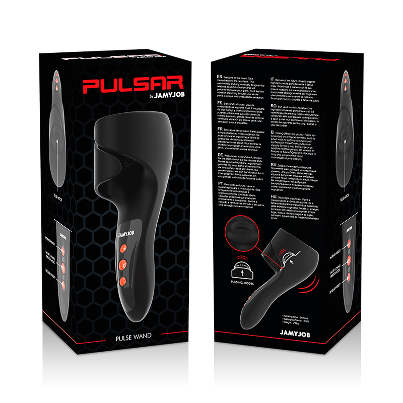 JAMYJOB - PULSAR ADJUSTABLE VIBRATING MASTURBATOR WITH GLANS TAPING