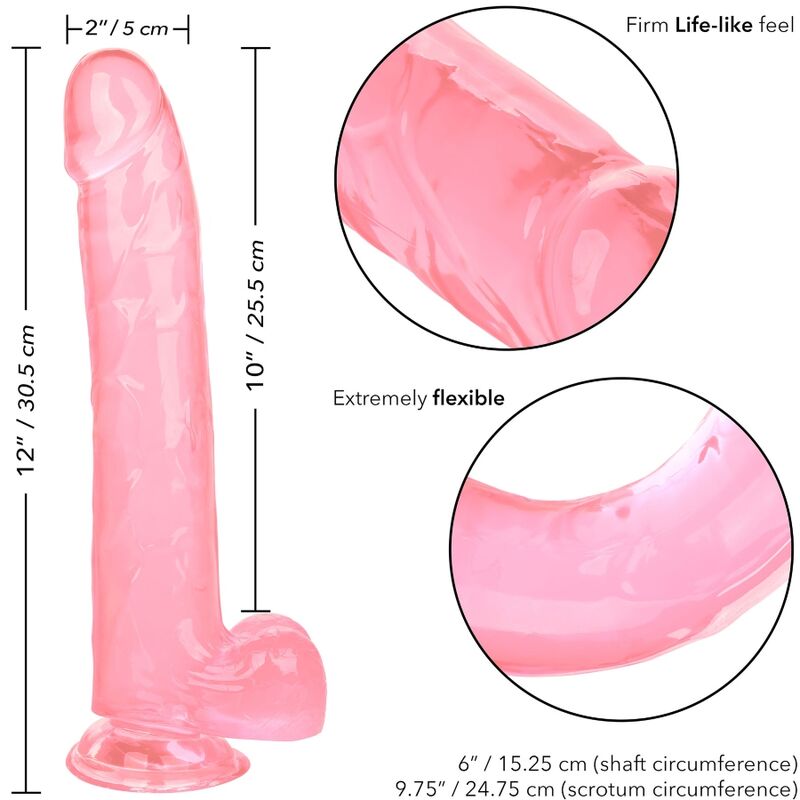 CALEXOTICS - GODEMICHET ROSE SIZE QUEEN 25,5 CM