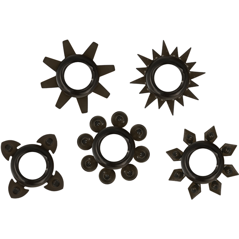 OHMAMA - ENSEMBLE DE 5 ANNEAUX EN SILICONE POUR TESTICULES ET PÉNIS