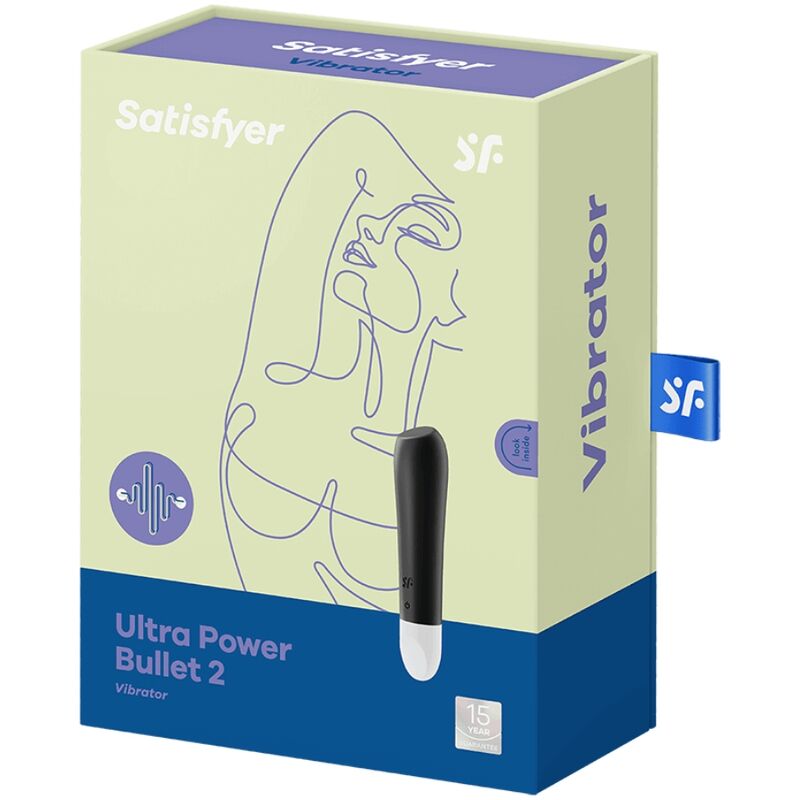 SATISFYER - ULTRA POWER BULLET 2 BALLE VIBRANTE NOIRE