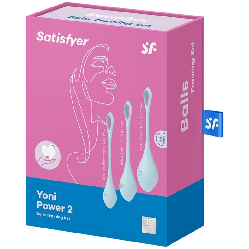 SATISFYER - YONI POWER 2 KIT D'ENTRAÎNEMENT BLEU