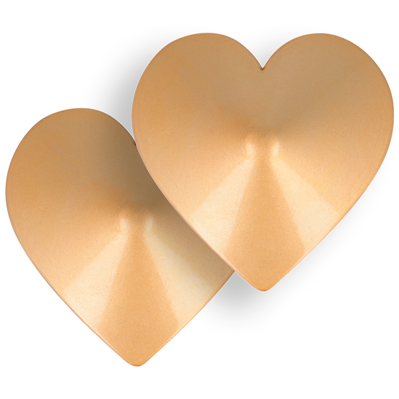 COQUETTE CHIC DESIRE - METAL NIPPLE COVERS WITH GOLD HEARTS