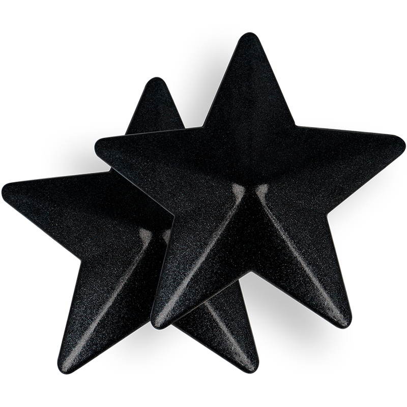 COQUETTE CHIC DESIRE - CACHE-TÉTONS MÉTALLIQUES ÉTOILES NOIRES