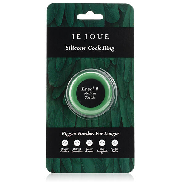 JE JOUE - ANNEAU EN SILICONE VERT - EFFET DE SERRE-BIQUE MOYEN