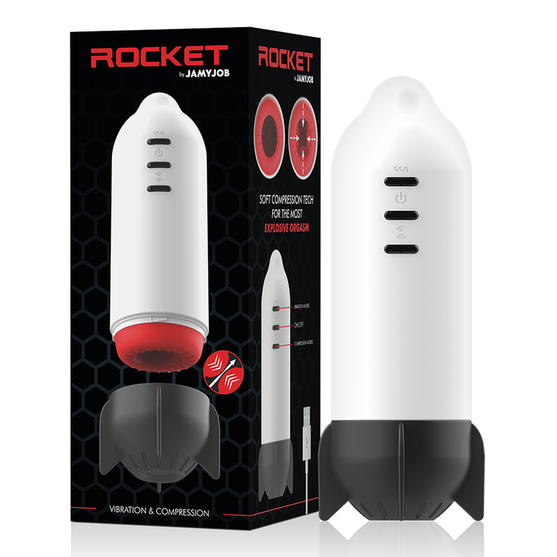 JAMYJOB - ROQUETTE MASTURBATEUR TECHNOLOGIE SOFT COMPRESSION ET VIBRATION
