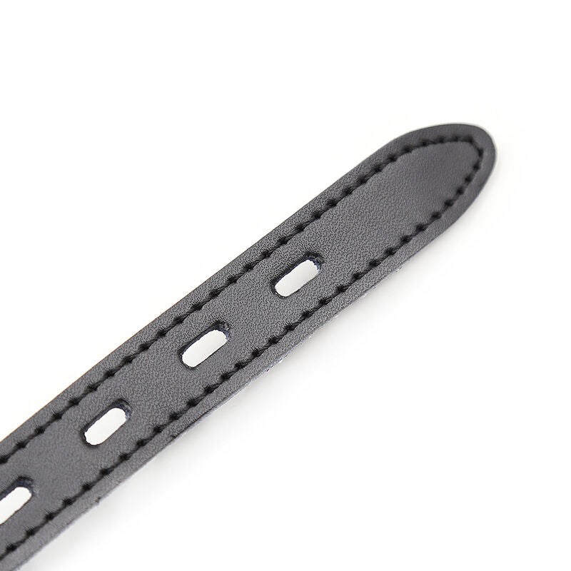 OHMAMA FETISH - BAILLON SILICONE AVEC LANIÈRE CUIR (CADENAS INCLUS)