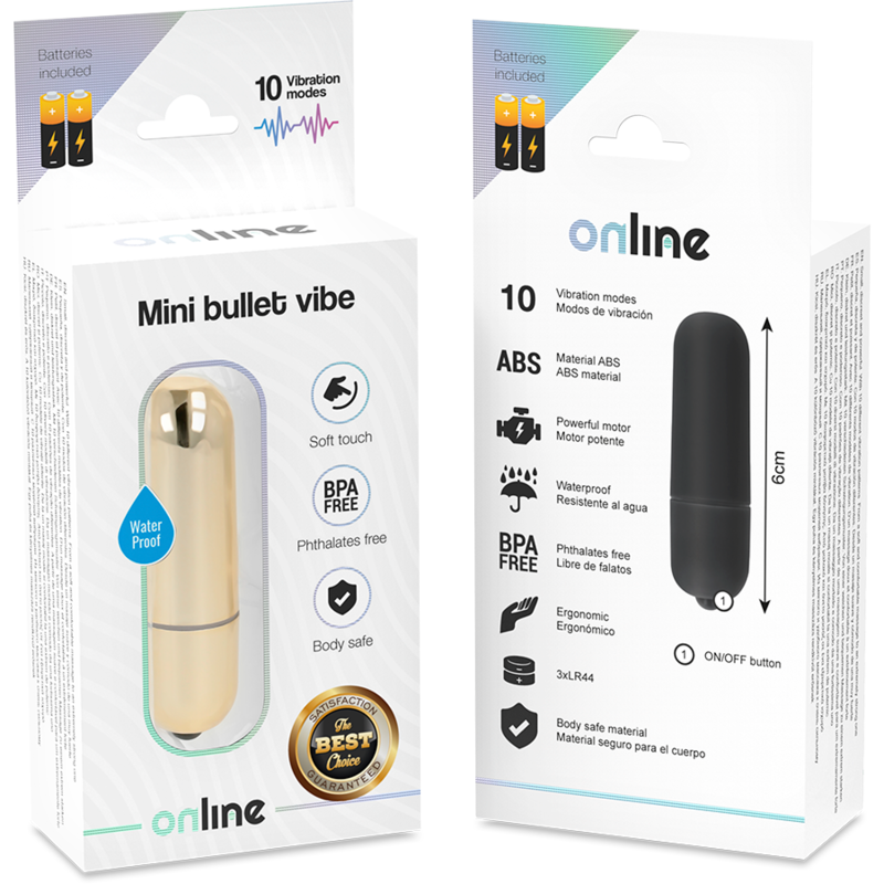 EN LIGNE - MINI BALLE VIBRANTE DORÉE
