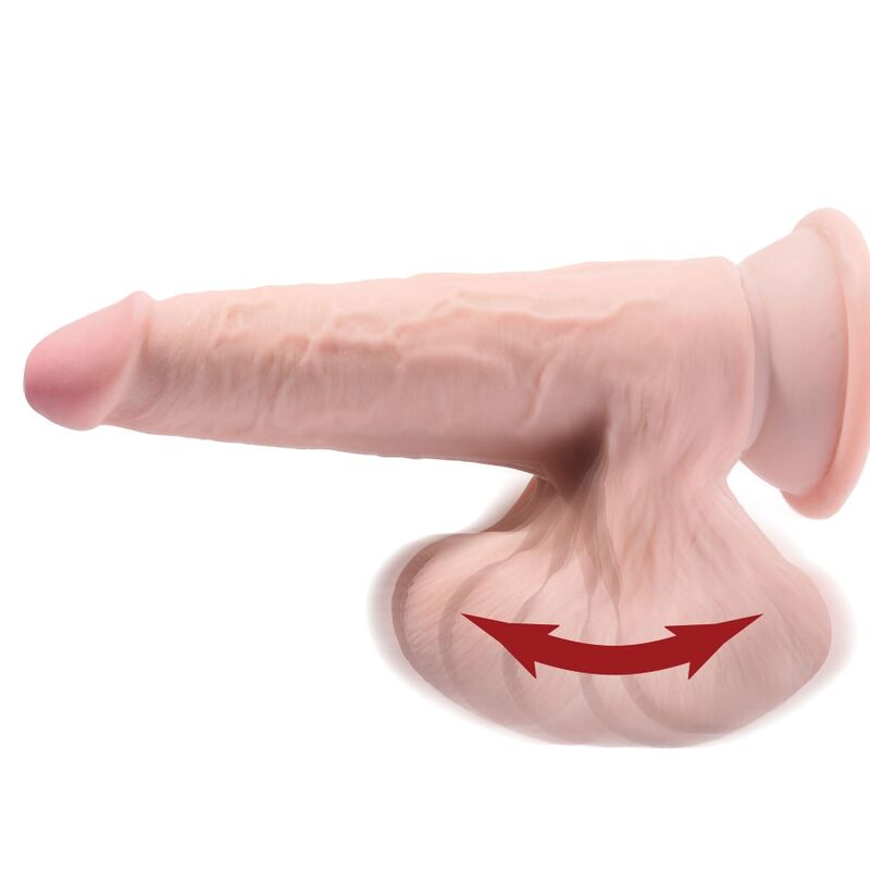 KING COCK - GODEMICHET 3D BALLES PENDULARES 24.5 CM NATUREL
