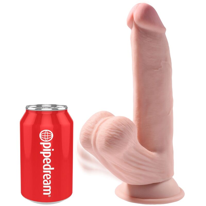 KING COCK - GODEMICHET 3D BALLES PENDULARES 24.5 CM NATUREL