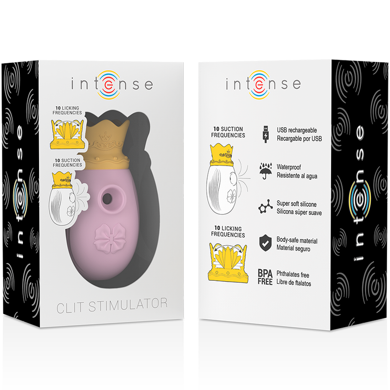 INTENSE - STIMULATEUR CLITORIDIEN 10 MODES DE SUCCION ET DE LÉCHAGE - ROSE