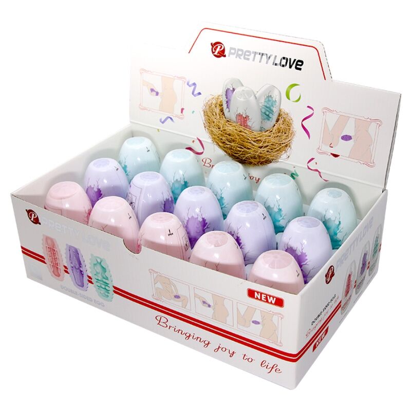 PRETTY LOVE - DOUBLE-SIDED MASTURBATING EGG 15 PCS