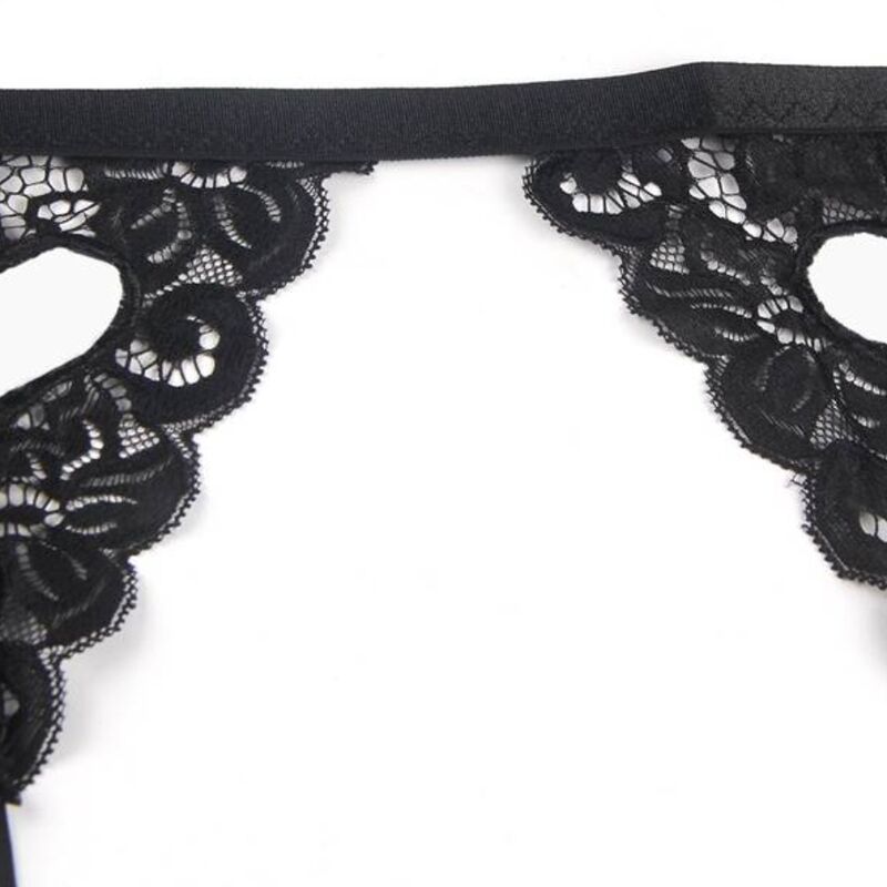 SUBBLIME - ENSEMBLE 3 PIÈCES SOUTIEN-GORGE + PORTE-JARRETELLES + TANGA S/M