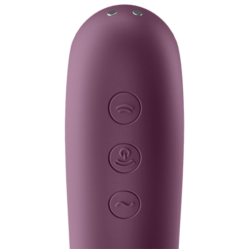 SATISFYER - DUAL KISS CLITORAL STIMULATOR PURPLE