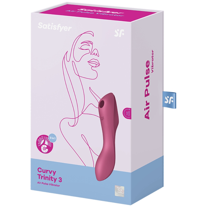 SATISFYER - CURVY TRINITY 3 STIMULATEUR ET VIBREUR ROUGE