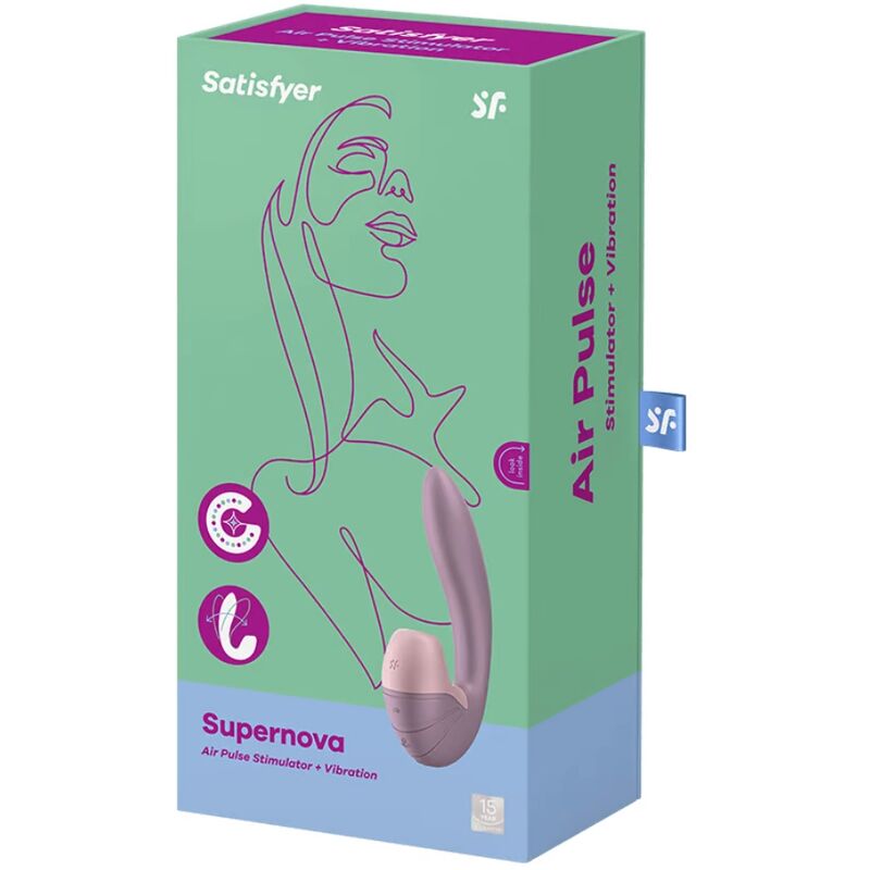 SATISFYER - SUPERNOVA STIMULATOR AND VIBRATOR PINK