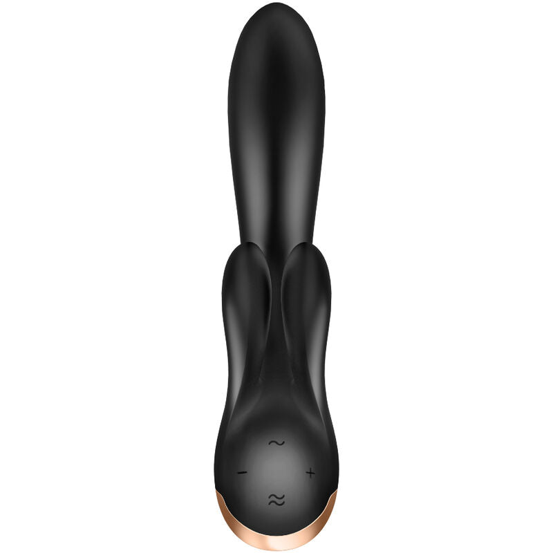 SATISFYER - DOUBLE FLEX VIBRATEUR APP NOIR
