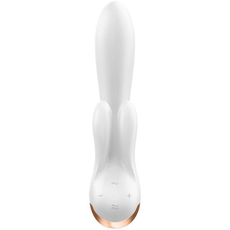SATISFYER - DOUBLE FLEX VIBRATEUR APP BLANC