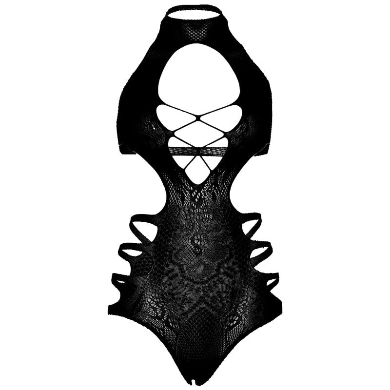 LEG AVENUE - BODY DE ENCAJES TALLA ÚNICA - NEGRO
