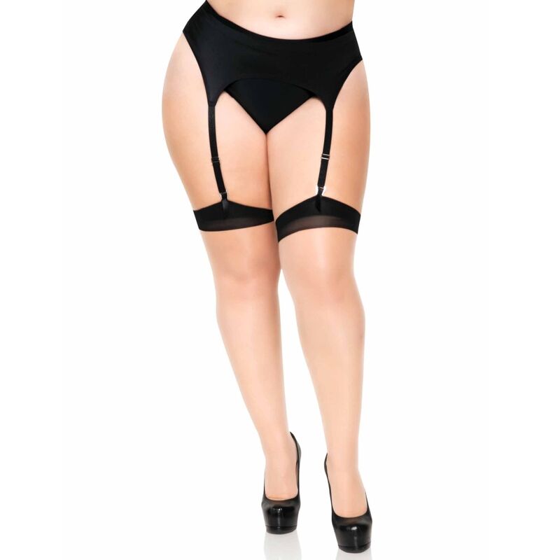 LEG AVENUE - BAS NUDES TALONS CUBAINS COUTURE ARRIÈRE GRANDE TAILLE