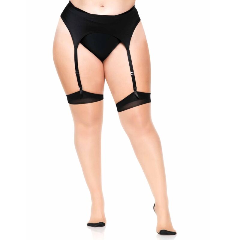 LEG AVENUE - BAS NUDES TALONS CUBAINS COUTURE ARRIÈRE GRANDE TAILLE