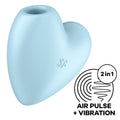 SATISFYER - CUTIE HEART STIMULATEUR ET VIBRATEUR BLEU