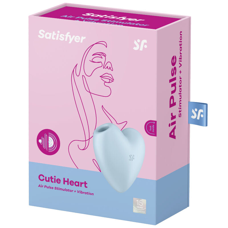 SATISFYER - CUTIE HEART STIMULATEUR ET VIBRATEUR BLEU