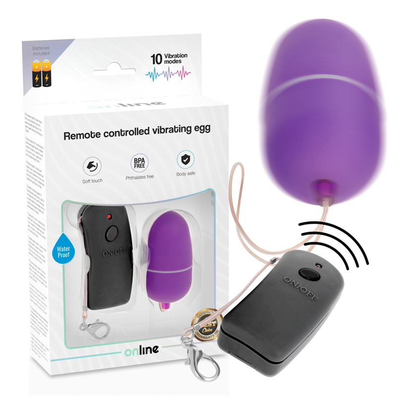EN LIGNE - OEUF VIBRANT TÉLÉCOMMANDÉ LILA
